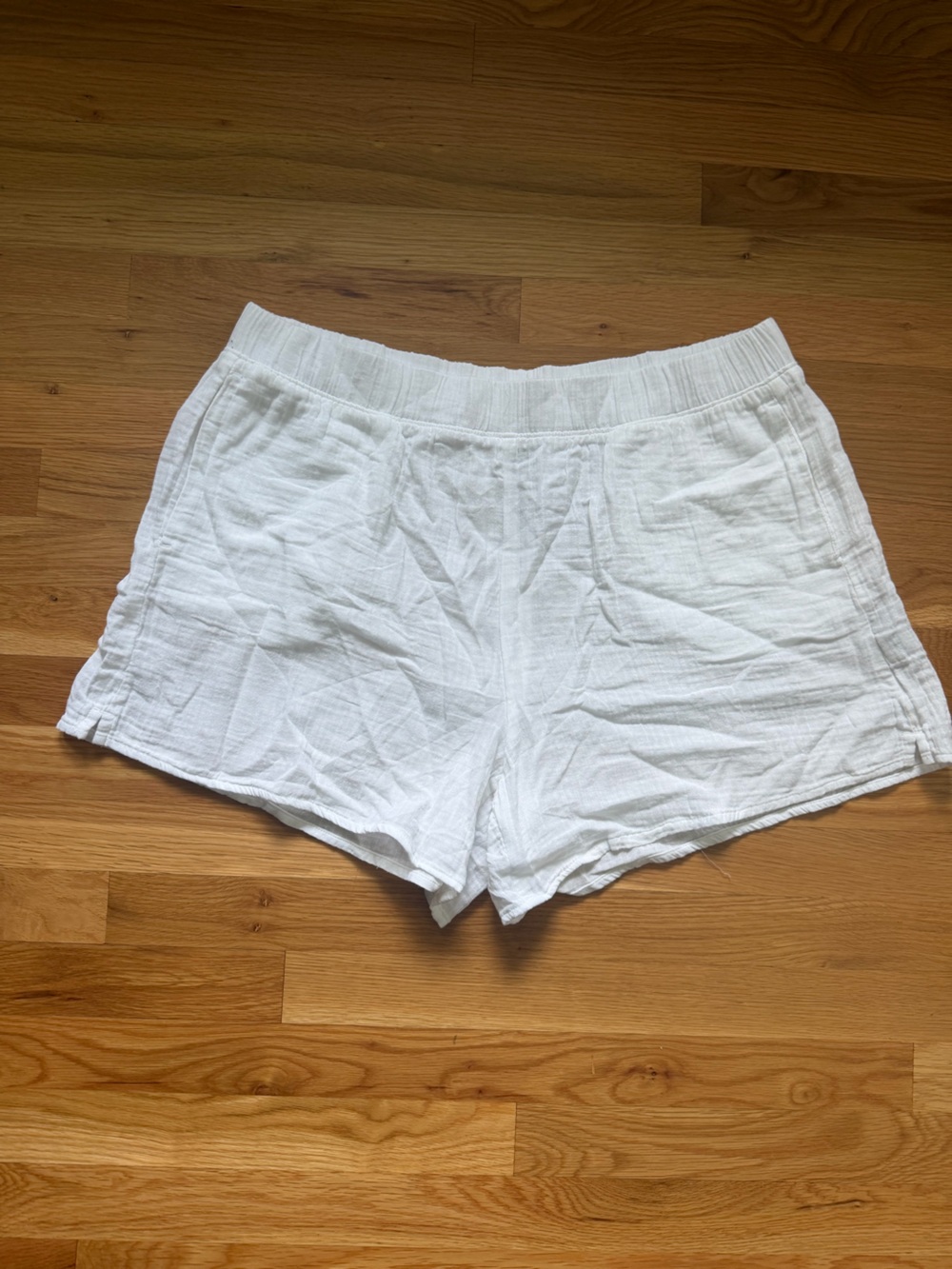 L.L. Bean White Cloud Gauze Cover-Up Shorts